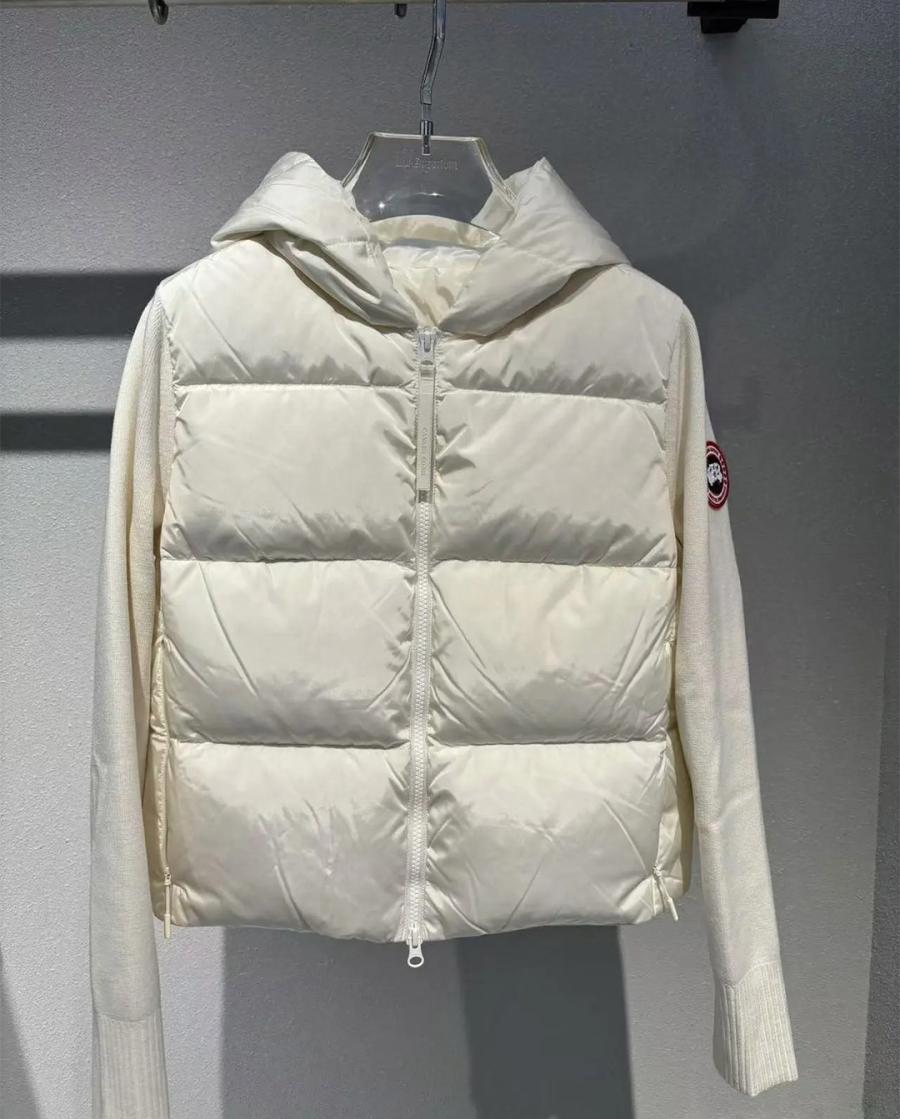 캐나다구스 와이드 퀼트 니트 후디 구스 패딩 (2컬러)