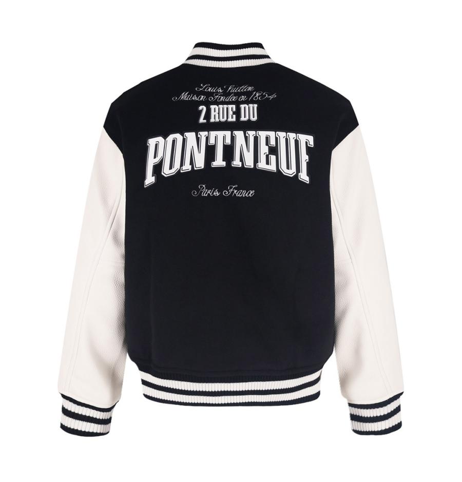 루이비통 레더 시그니처 크롭 바시티 자켓 남녀공용