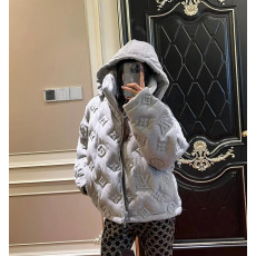 루이비통 오버핏 모노그램 보이후드 푸퍼 패딩 남녀공용