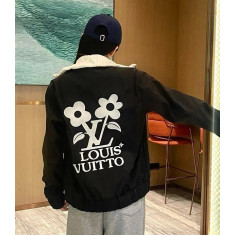 루이비통 케이블 니트 플로럴 자수 자켓 남녀공용