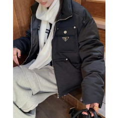 프라다 리나일론 패치워크 다운 패딩 자켓 남녀공용