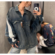 발렌시아가 컷업 트랙수트 데님 자켓 남녀공용