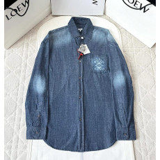 로에베 애너그램 샴브레이 데님 셔츠 남녀공용