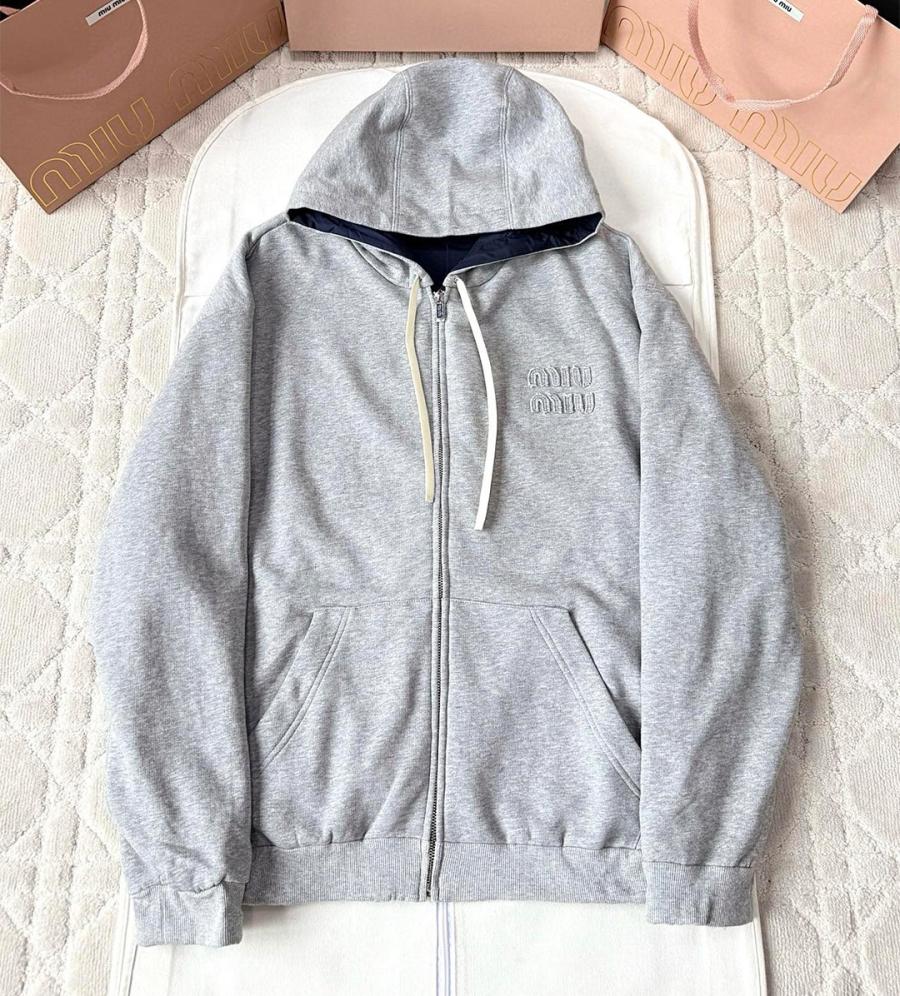 미우미우 리버시블 퐁제 자켓 남녀공용