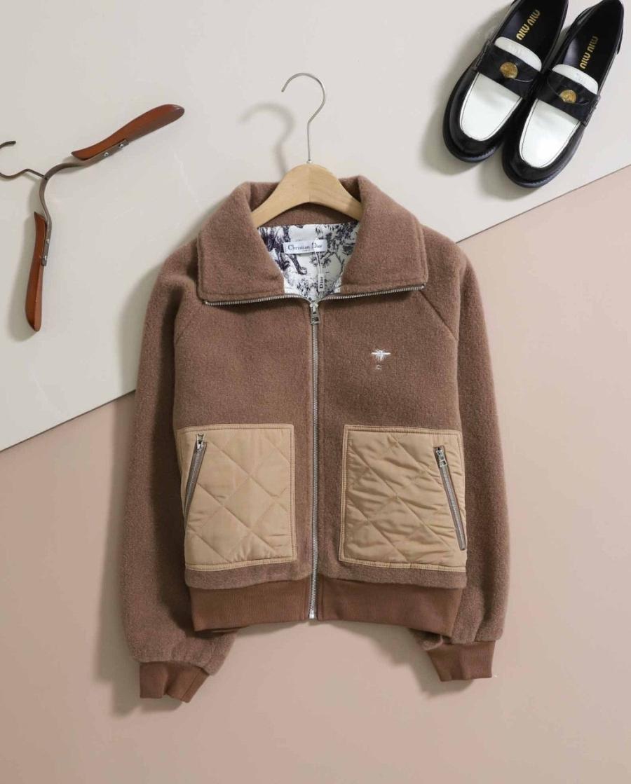 디올 포켓 퀼팅 플리스 자켓 (국내배송)