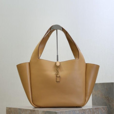 생로랑 베아 레더 토트백