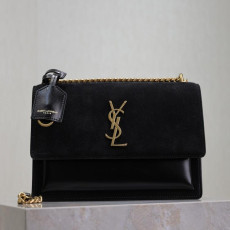 생로랑 스웨이드 선셋백 미듐