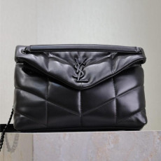 생로랑 루루 푸퍼 숄더백 올블랙미니, 스몰, 미듐