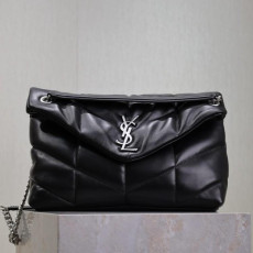 생로랑 루루 푸퍼 숄더백 은장 미니, 스몰, 미듐