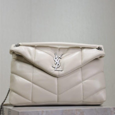 생로랑 루루 푸퍼 숄더백 은장 미니, 스몰, 미듐