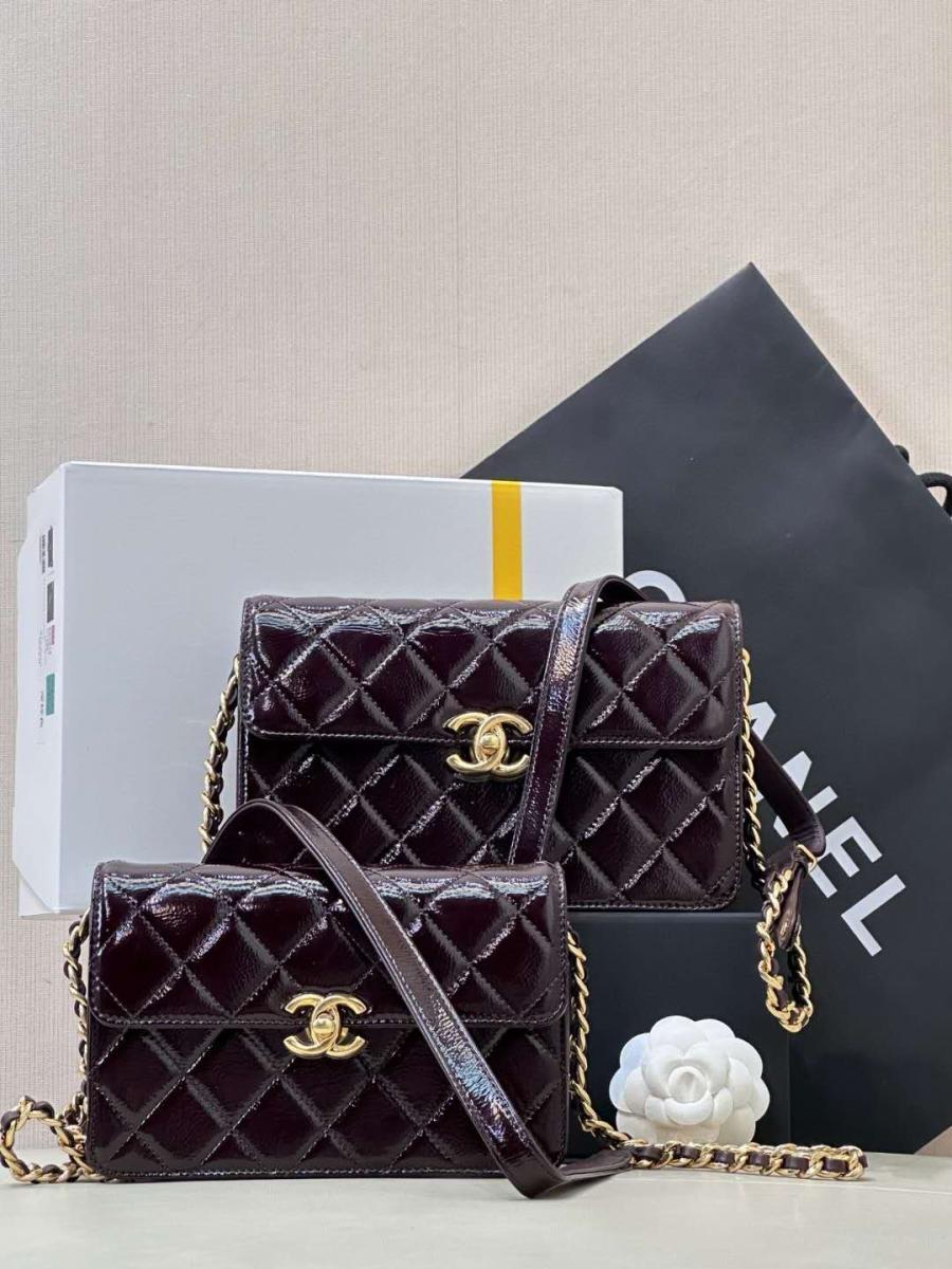 샤넬 AS5618 플랩백 다크브라운 스몰, 미듐