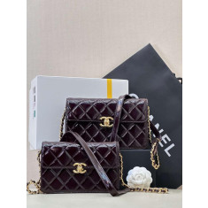 샤넬 AS5618 플랩백 다크브라운 스몰, 미듐