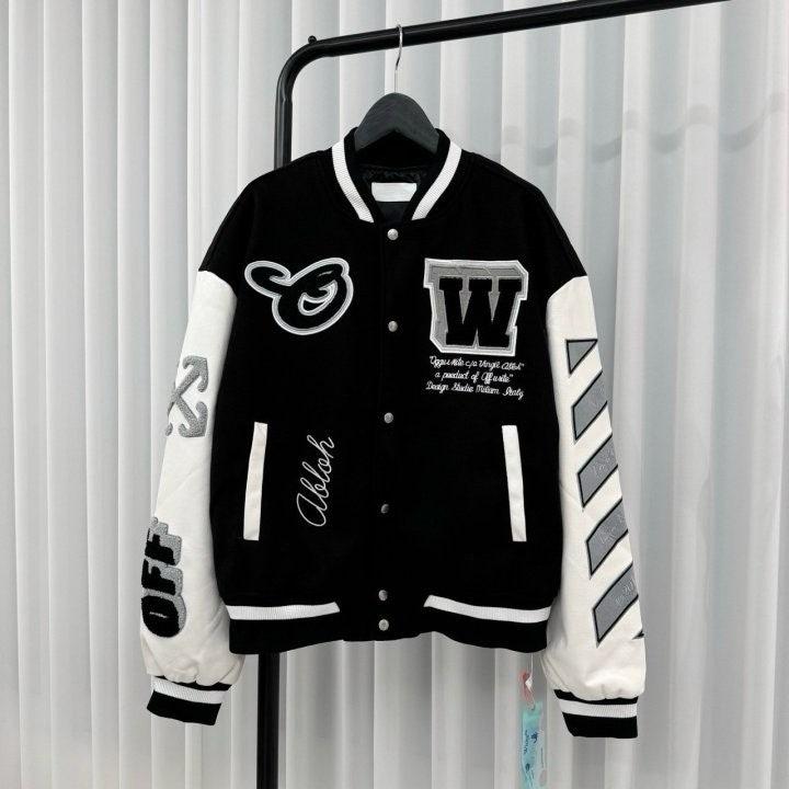 오프화이트 레아 바시티 봄버 자켓 (국내배송)