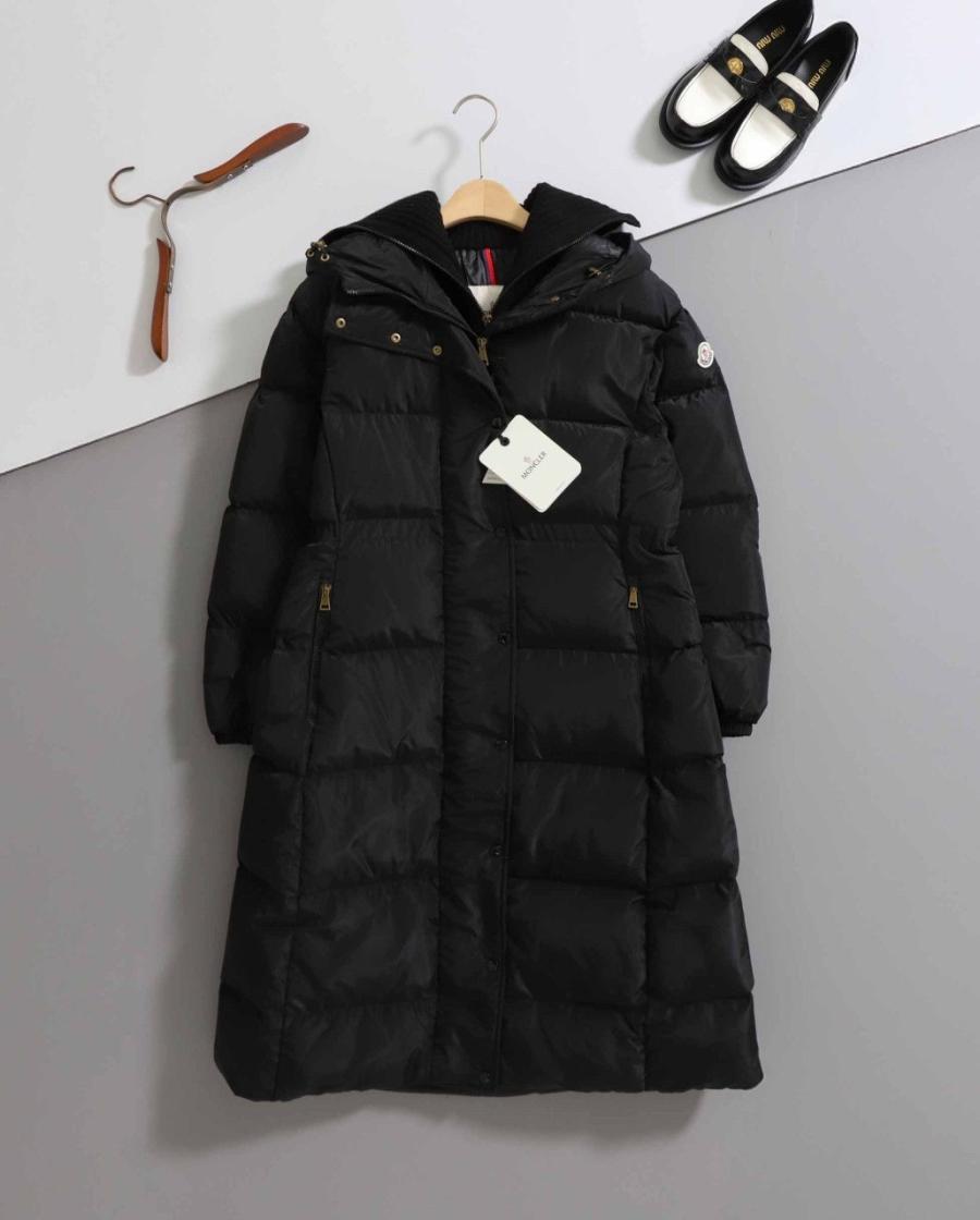 몽클레어  Chamer 울 트리밍 후드 롱 다운 자켓 2컬러 (국내배송)