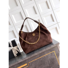 샤넬 26C 크루즈 스웨이드 호보백 미듐 AS5979