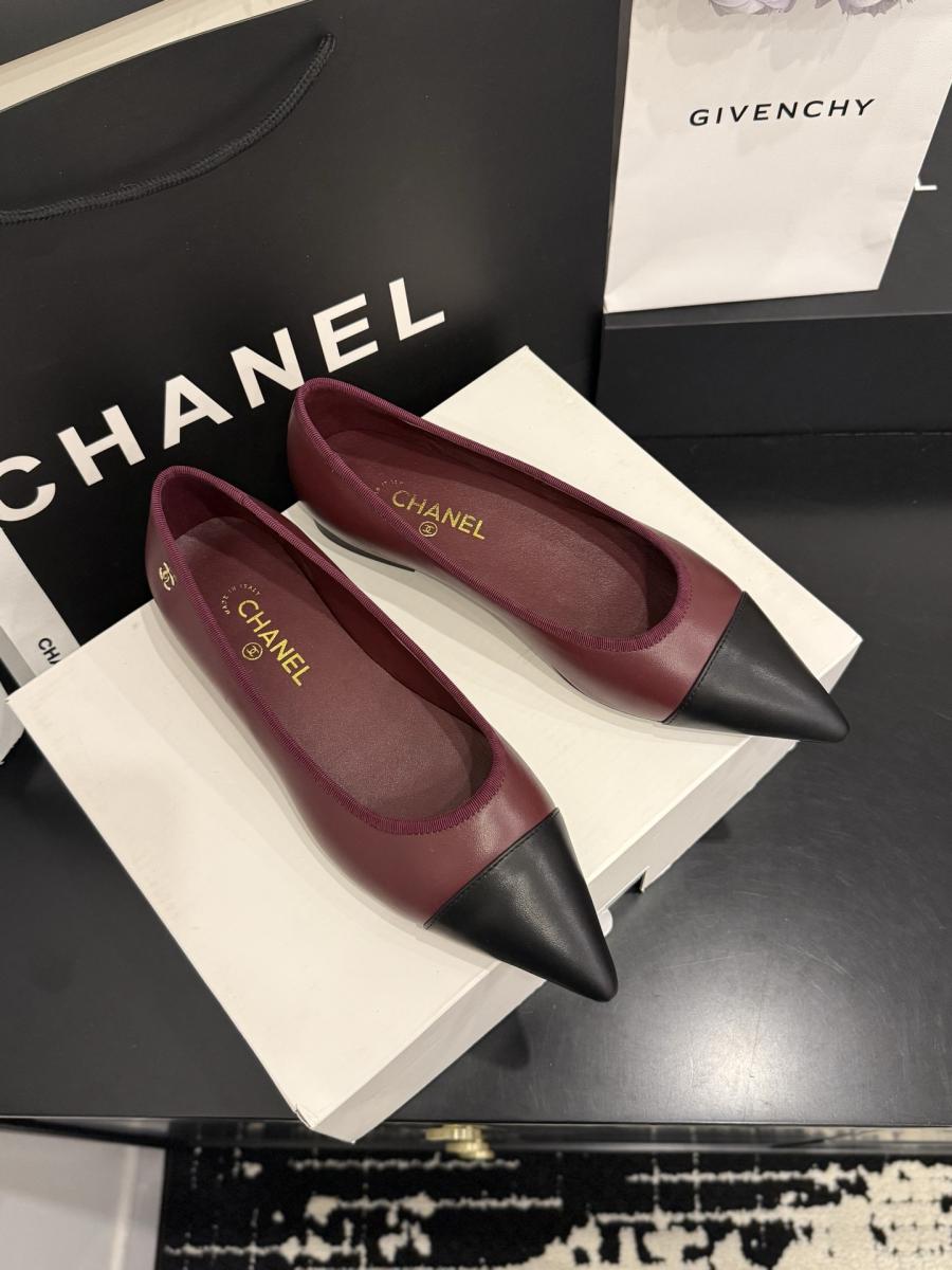 샤넬 투톤 플랫슈즈