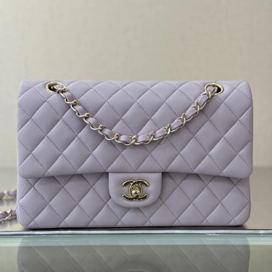 샤넬 클래식 미듐 25cm 램스킨