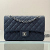샤넬 클래식 캐비어 스몰 23cm 네이비