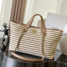 샤넬 26C 크루즈 스트라이프 쇼퍼백 AS6007