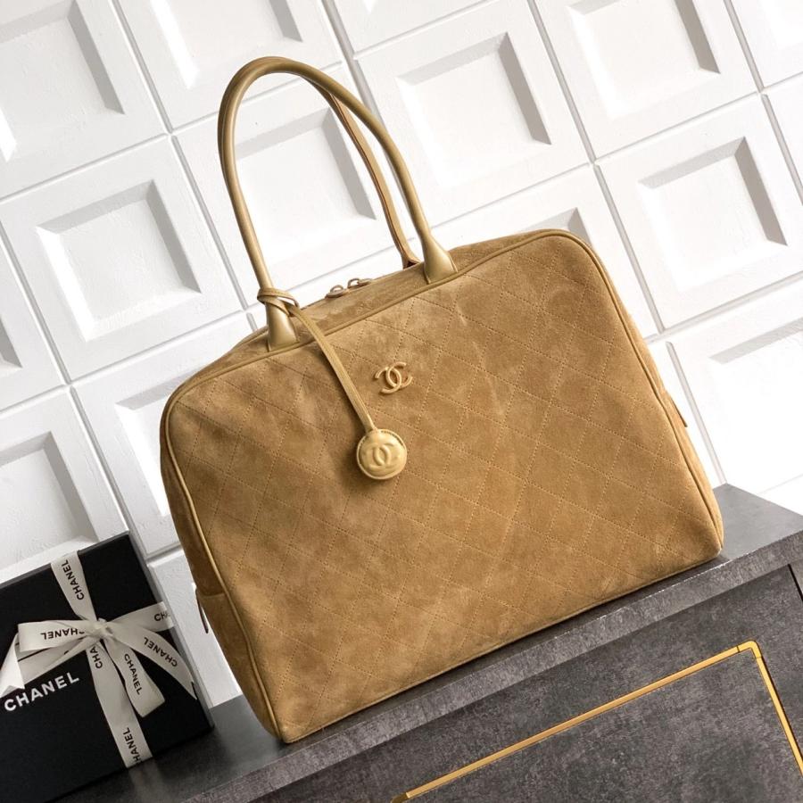 샤넬 26C 공방 스웨이드 볼링백