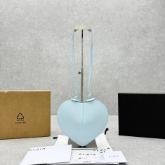 알라이아 하트 가죽 숄더백