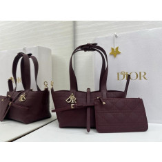 디올 뚜주흐 쇼퍼백 와인 스몰