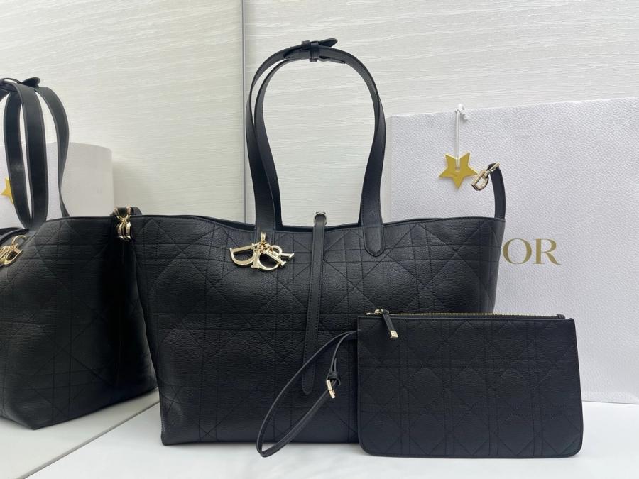 디올 뚜주흐 쇼퍼백 블랙 라지