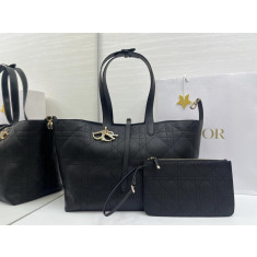 디올 뚜주흐 쇼퍼백 블랙 라지