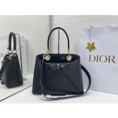 디올 보우 카프스킨 탑핸들백