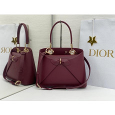 디올 보우 카프스킨 탑핸들백