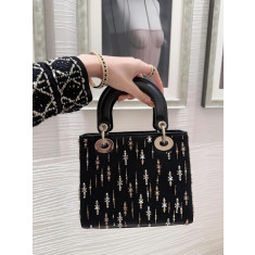 디올 아이콘 새틴 레이디백 스몰