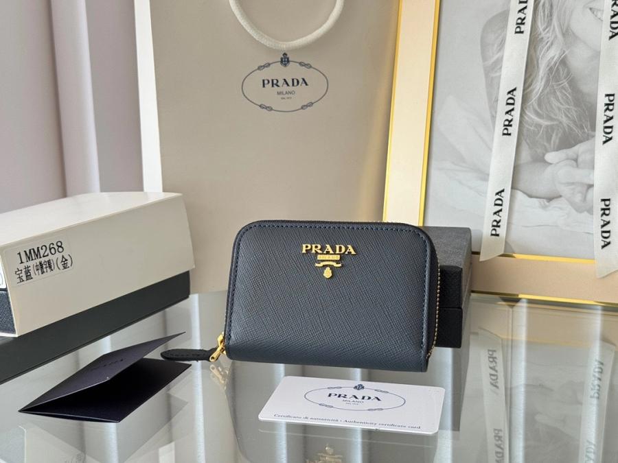 프라다 사피아노 메탈 로고 카드지갑