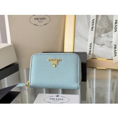 프라다 사피아노 메탈 로고 카드지갑