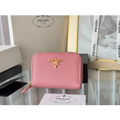 프라다 사피아노 메탈 로고 카드지갑