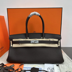 에르메스 숄더 버킨 29 토고 초콜릿 금장, 은장 (올수공)