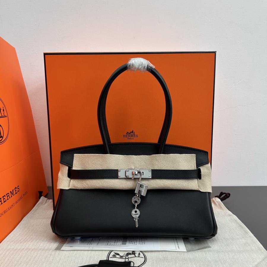 에르메스 숄더 버킨 29 스위프트 블랙 금장, 은장 (올수공)