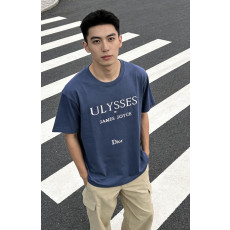 디올 Book Cover 자수 반팔 티셔츠 (남녀공용)