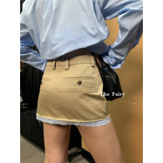 미우미우 배색 숏 스커트