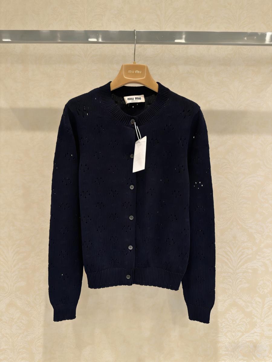 미우미우 26SS 펀칭 가디건