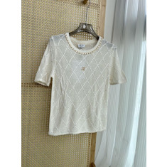 샤넬 정면 로고 반팔 니트