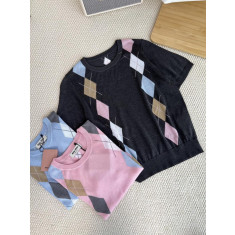 미우미우 반팔 니트 3컬러