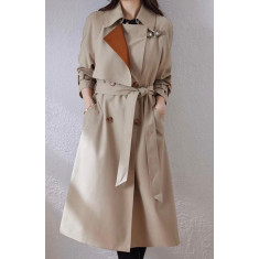 에르메스 배색 트렌치코트