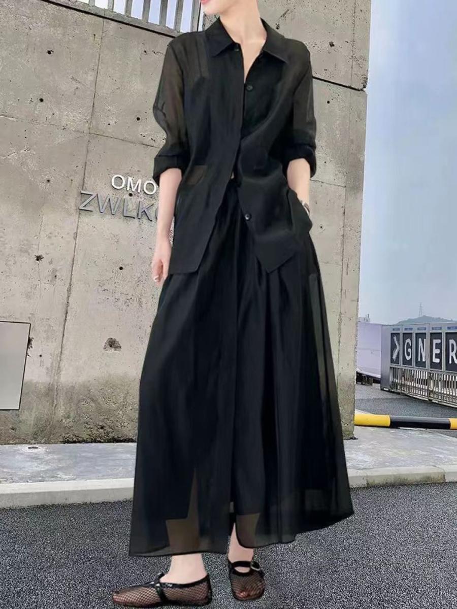 생로랑 시폰 셋업