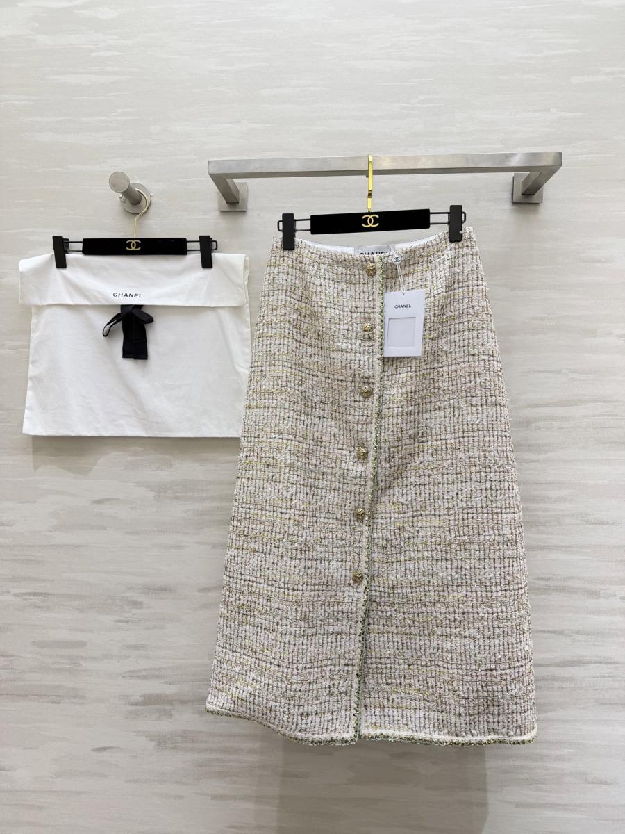 샤넬 트위드 스커트