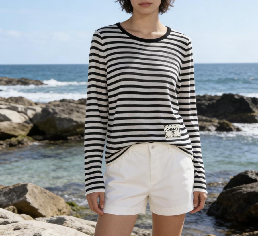 샤넬 26SS 스트라이프 티셔츠