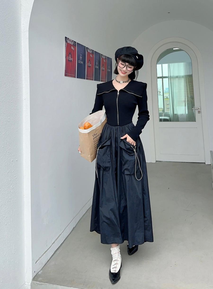 프라다 나일론 맥시 원피스