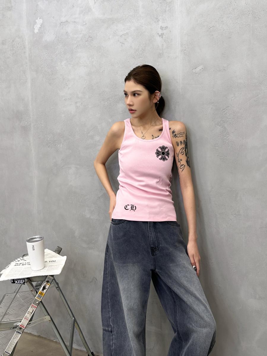 크롬하츠 백로고 골지 나시 3컬러