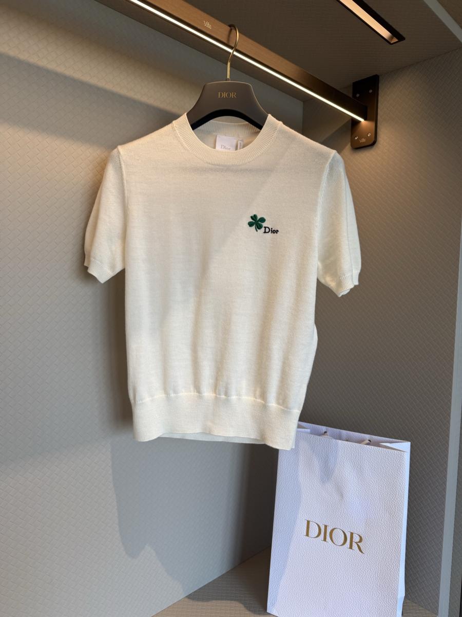 디올 네잎크로버 반팔 니트