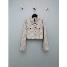 구찌 로고 크롭 자켓