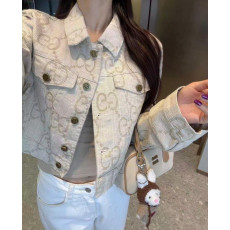 구찌 로고 크롭 자켓